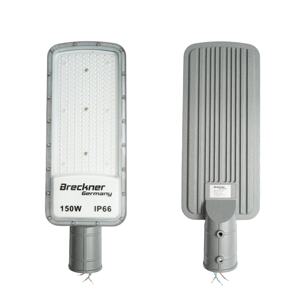 Lampa iluminat stradal LED 150W, 100-265V, 6500K, 16500lm cu prindere pe stalp 485x170x25mm IP66 Breckner Germany