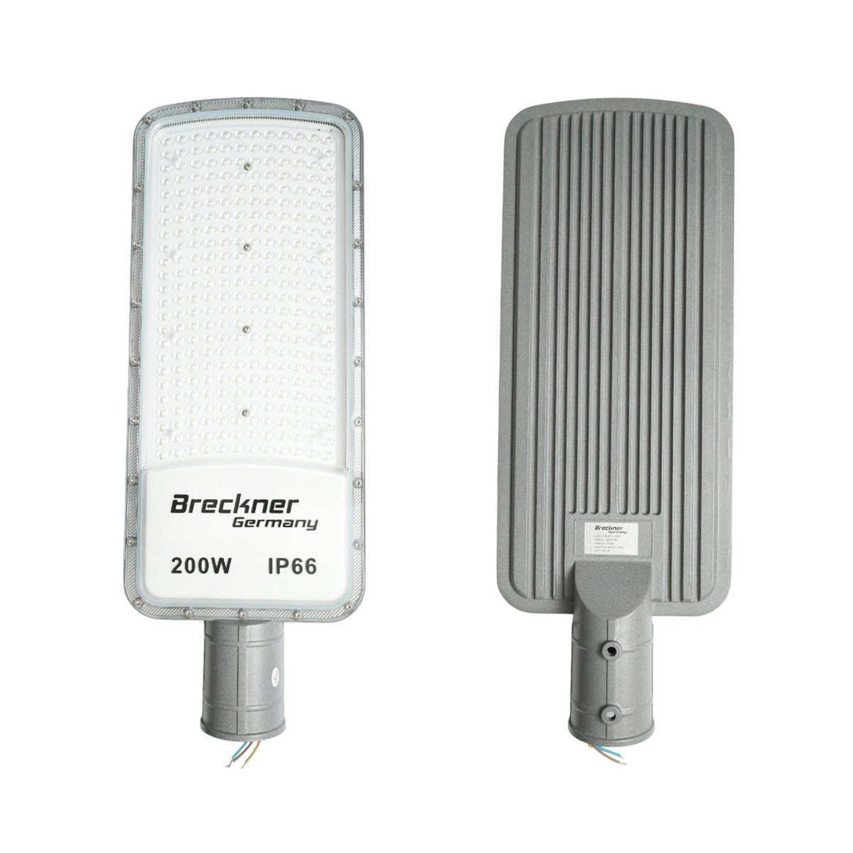 Lampa iluminat stradal LED 200W, 100-265V, 6500K, 22000lm cu prindere pe stalp 540x200x25mm IP66 Breckner Germany