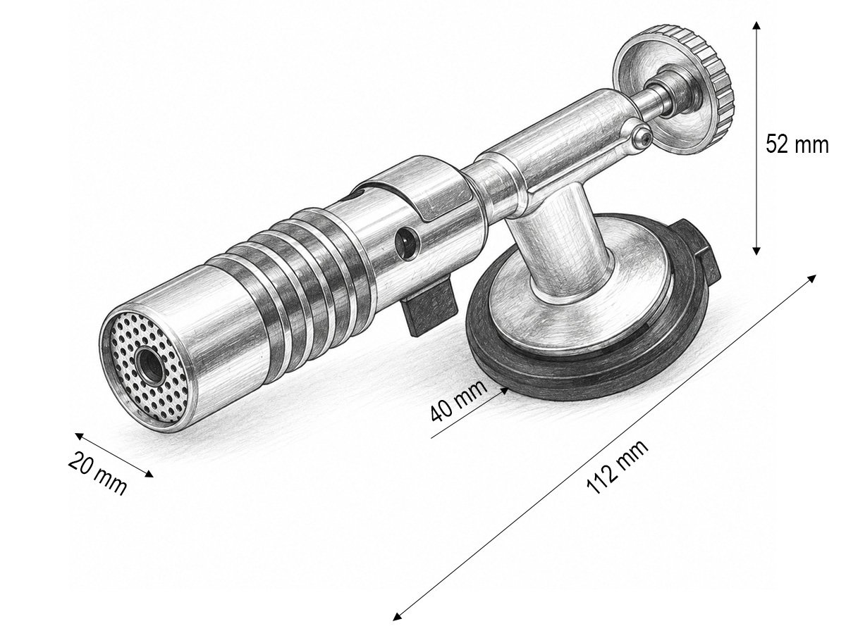 Schita dimensiuni cap arzator 112 mm