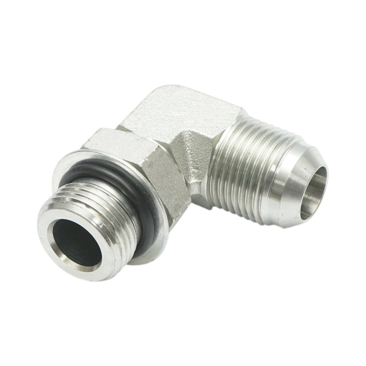 Cot racord hidraulic 90 grade 1-1/16-12 JIC x 1-1/16-12 ORB Case IH, New Holland cod OEM 526425008, 70921203, 70933483, 73016937, 746768, 79039238, 80166347, 80322894, 83975985, 86329S100, 89512235