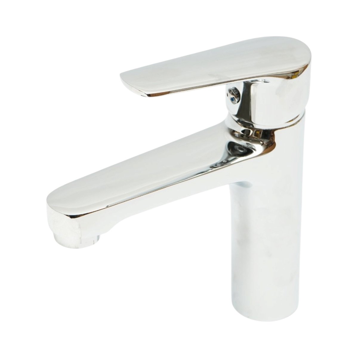 Baterie lavoar baie Premium din cupru, design rotund, monocomanda, crom lucios, furtunuri incluse