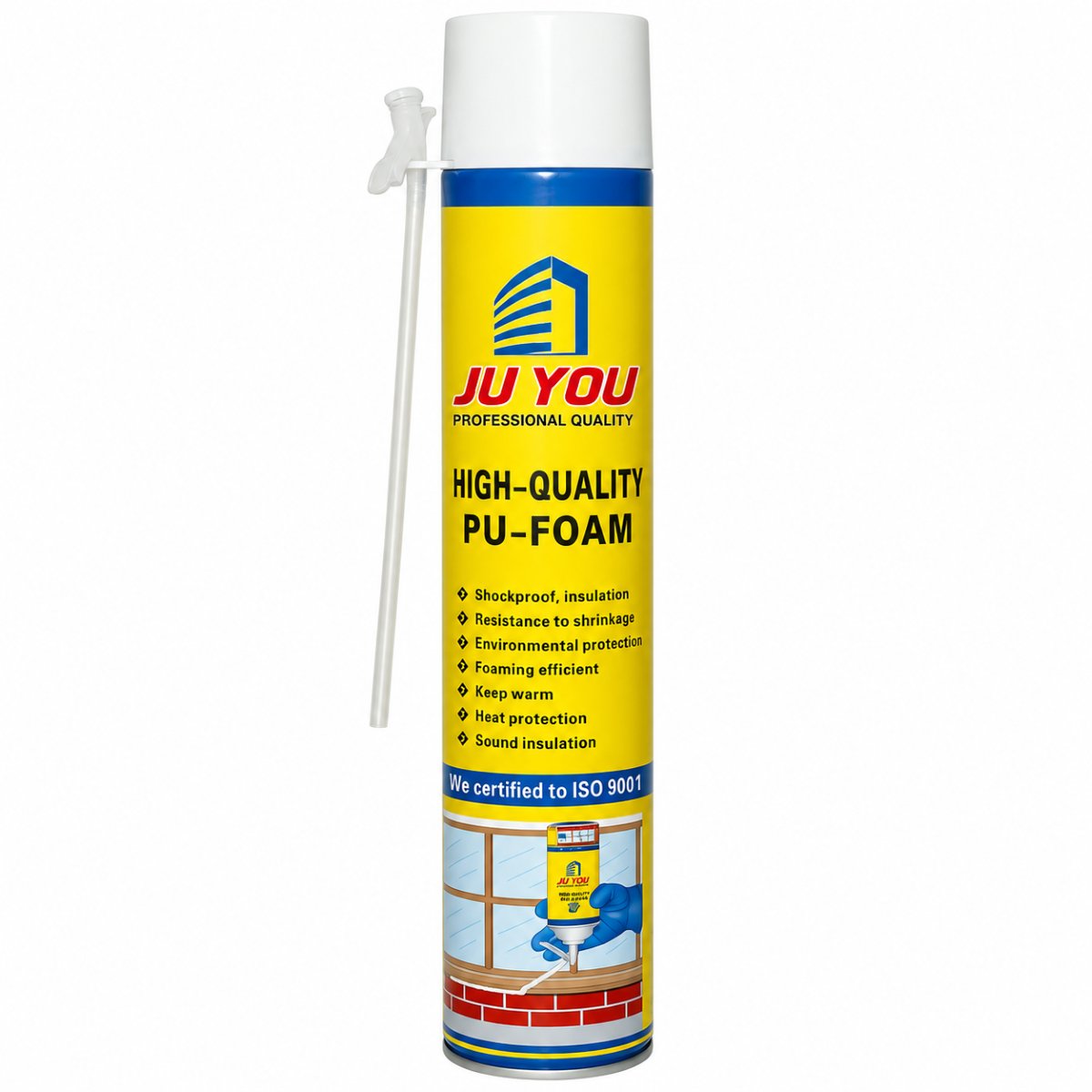 Spuma poliuretanica PU alba rapida pentru montaj, etansare si izolare cu aplicare manuala 750ml