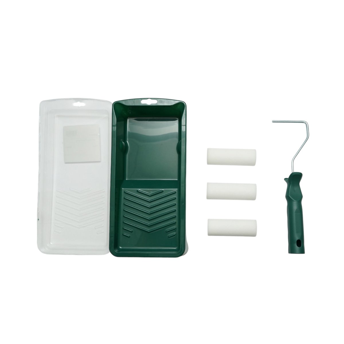 Set mini trafalet cu 3 role burete 10cm, maner PP, tavita vopsea, rezerva tavita 6 piese Breckner Germany