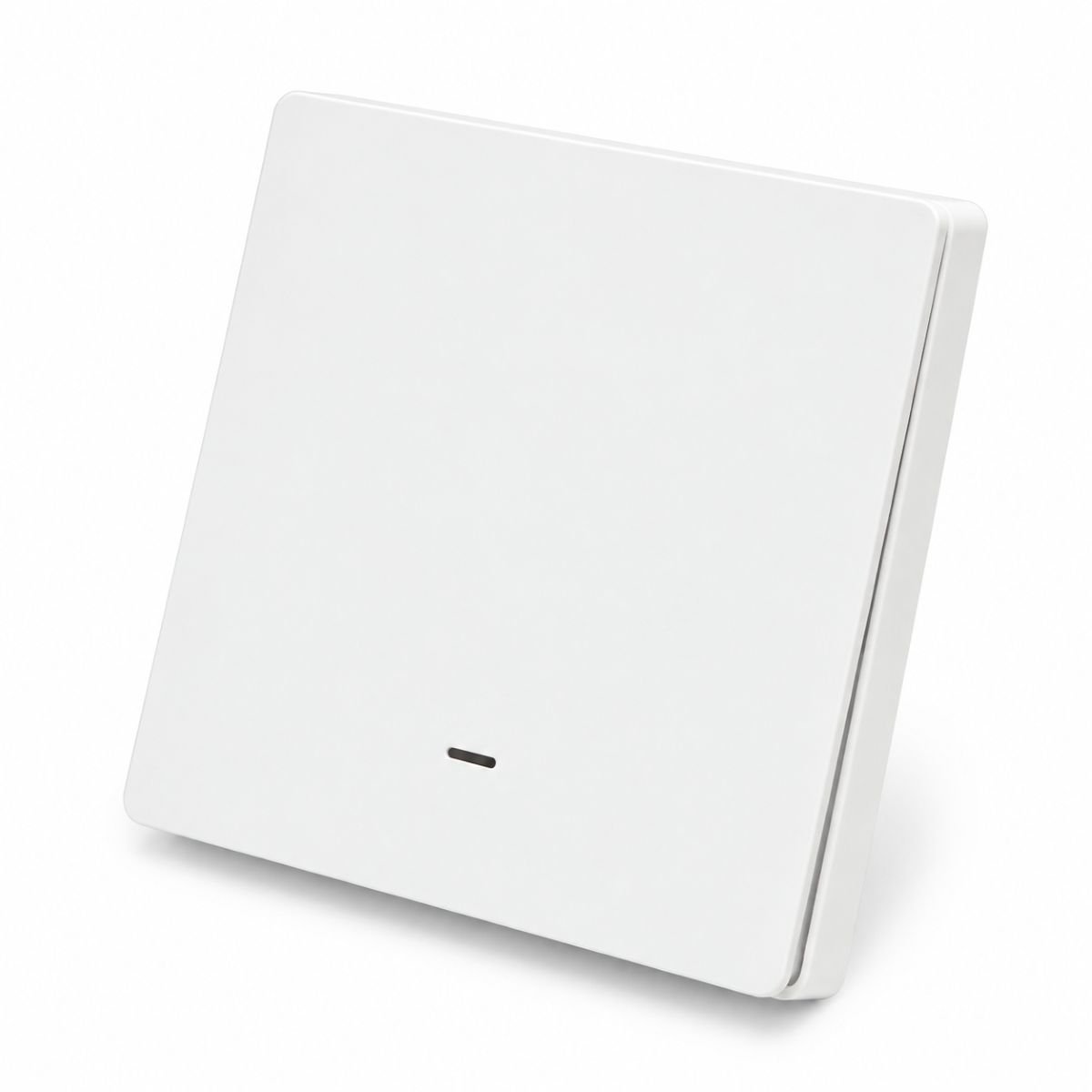Intrerupator inteligent smart Wi-Fi simplu alb incastrat 100-240V, 10A, 2200W, aplicatie Tuya Smart Life, compatibil Alexa si Google Home 86x86x33mm