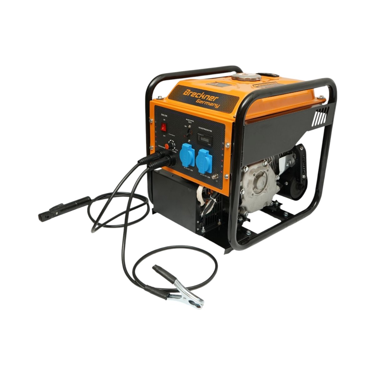 Generator electric 2kW, 220V cu aparat de sudura 250A MMA, motor pe benzina 7CP, 4T 212cc, pornire manula Breckner Germany