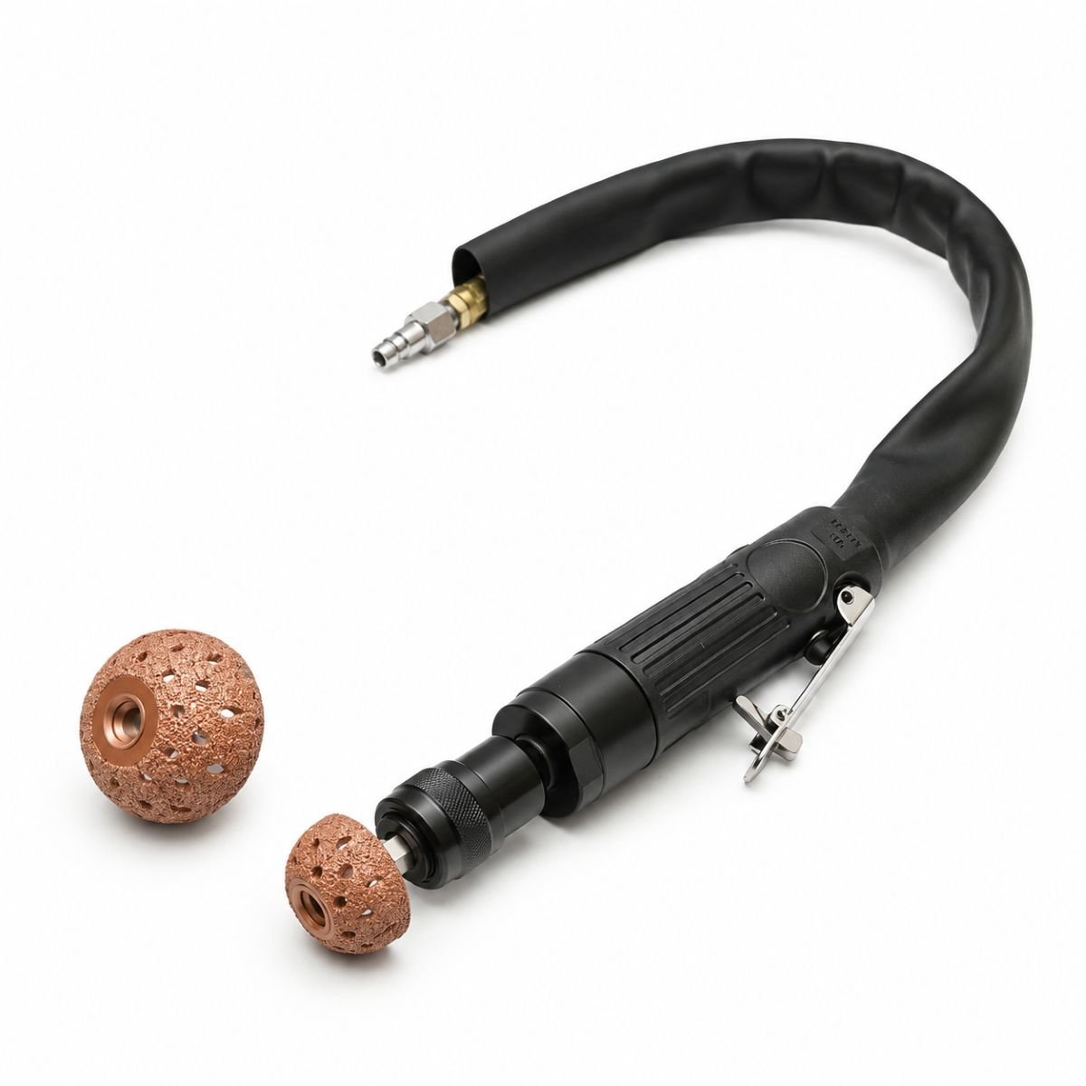 Polizor drept pneumatic 2500rpm, mandrina rapida 11mm, presiune 6.3 bar pentru reparatii anvelope Breckner Germany