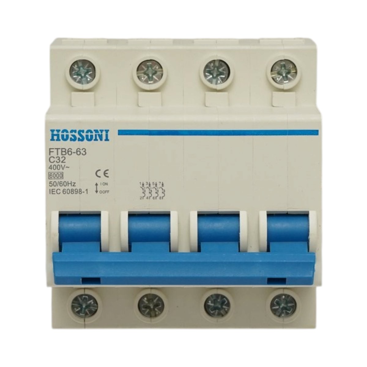Siguranta automata intrerupator MCB 4P 32A 400V AC FTB6-63