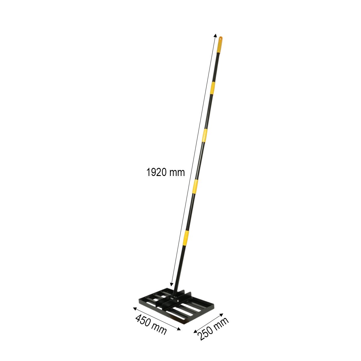 Grebla nivelare gazon metalica 45x25cm, maner extensibil 192cm Breckner Germany – imagine 3