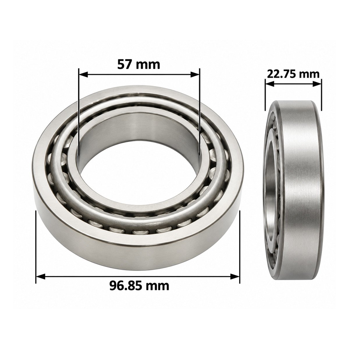 Rulment mecanism diferential Fendt 57x96.85x22.75mm cod OEM X623043000000 + X623042400000 – imagine 2