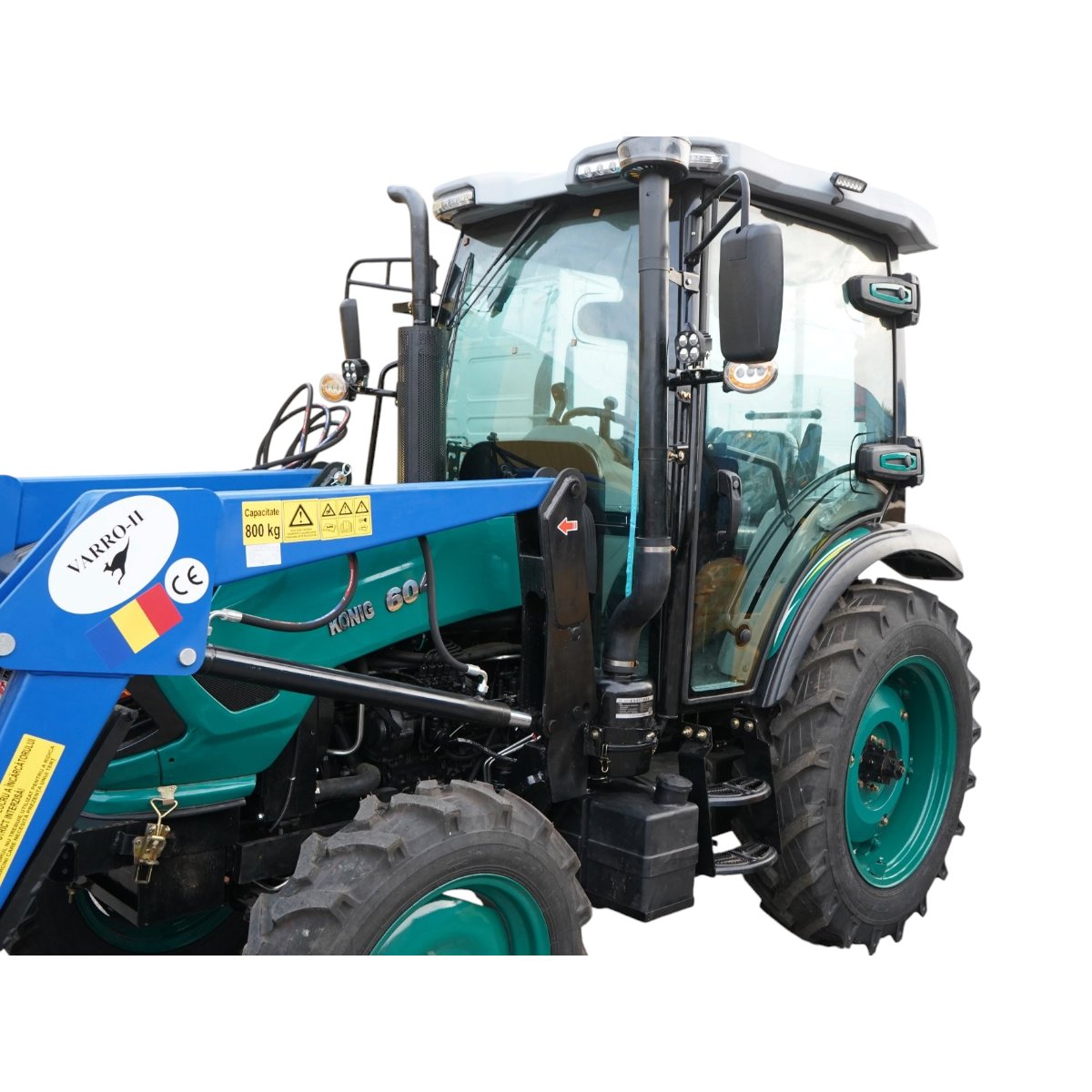 Tractor 60CP 4x4 cu cabina, motor diesel YTO, incarcator frontal hidraulic, cupa 1400mm, camere video KONIG 604 – imagine 6