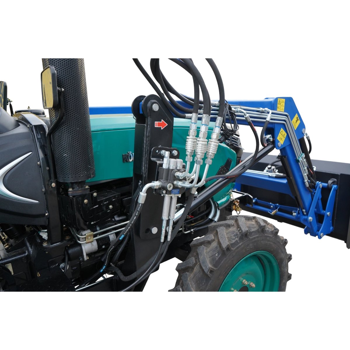 Tractor 60CP 4x4 cu semicabina, incarcator frontal hidraulic, cupa 1400mm KONIG 604 – imagine 10