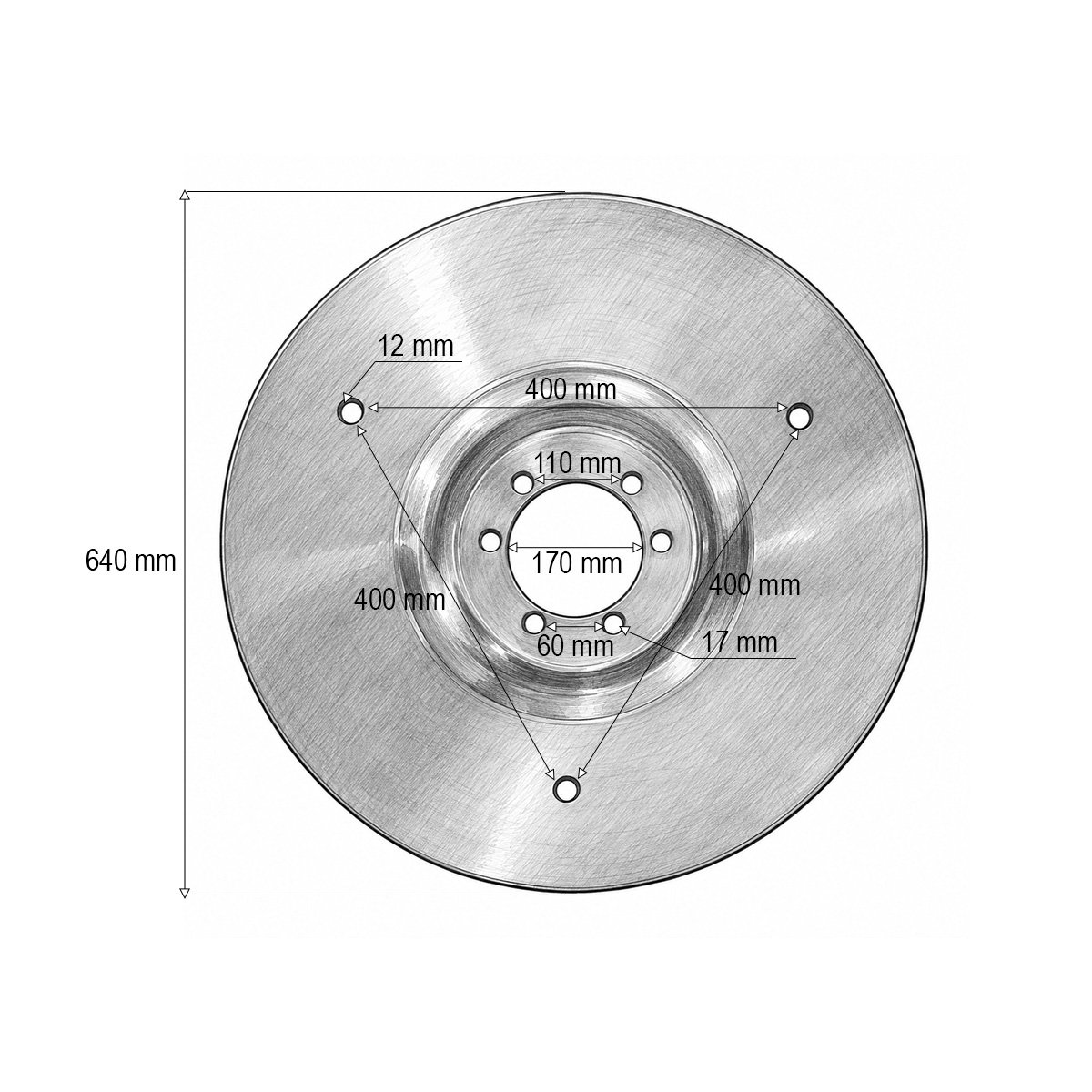 Taler superior cositoare 1.35 model Polonia Ø640mm 40TH122 – imagine 2