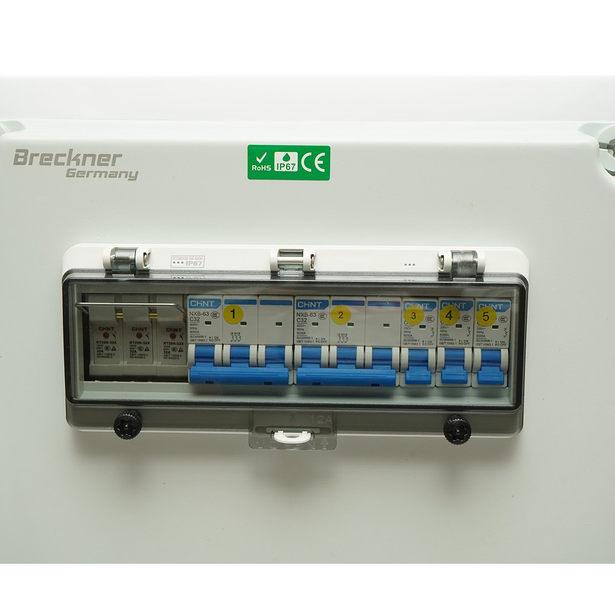 Tablou electric grup prize organizare santier 2x415V/32A, 3x250V/16A, 12 module 540x360x180mm IP67 Breckner Germany – imagine 5