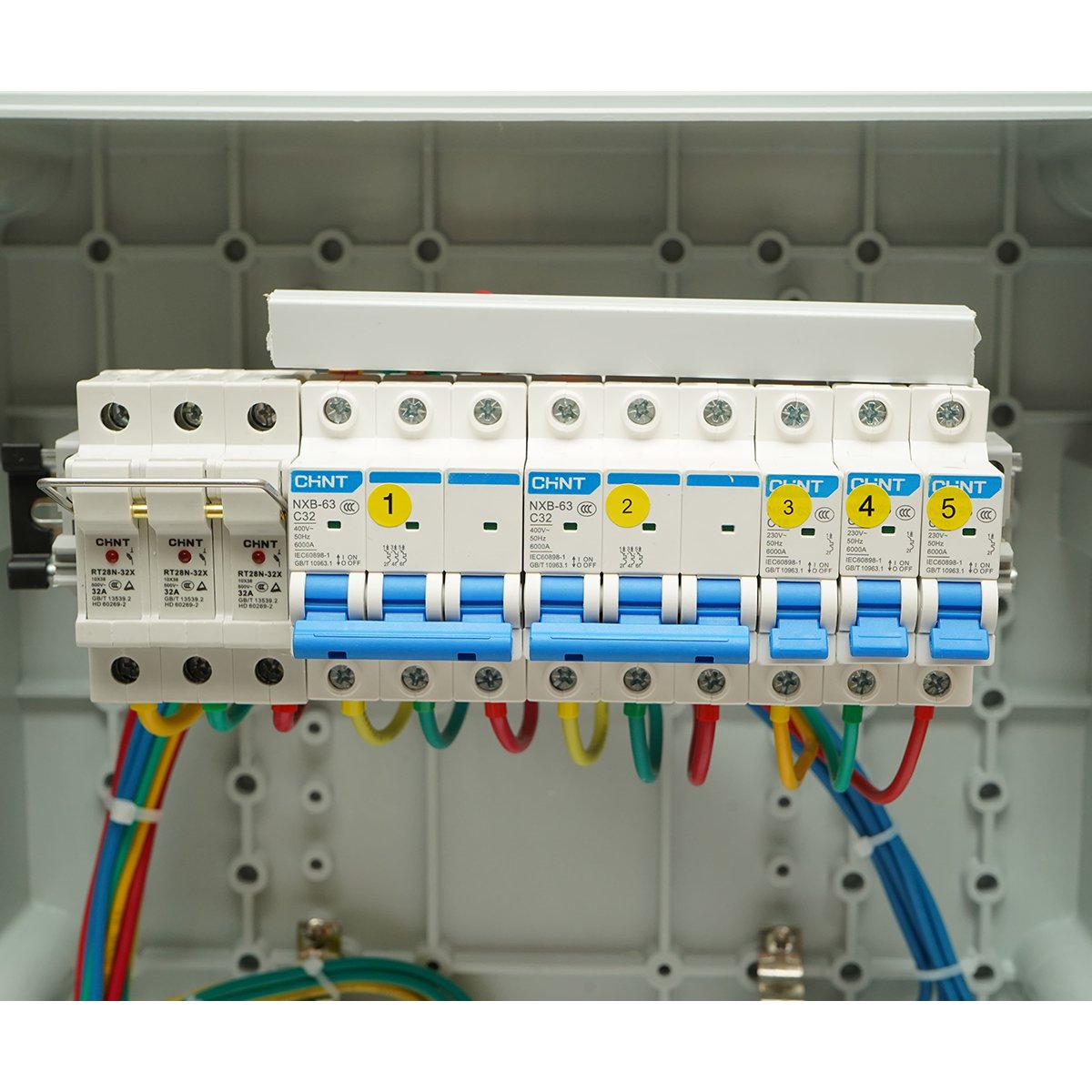 Tablou electric grup prize organizare santier 2x415V/32A, 3x250V/16A, 12 module 540x360x180mm IP67 Breckner Germany – imagine 6