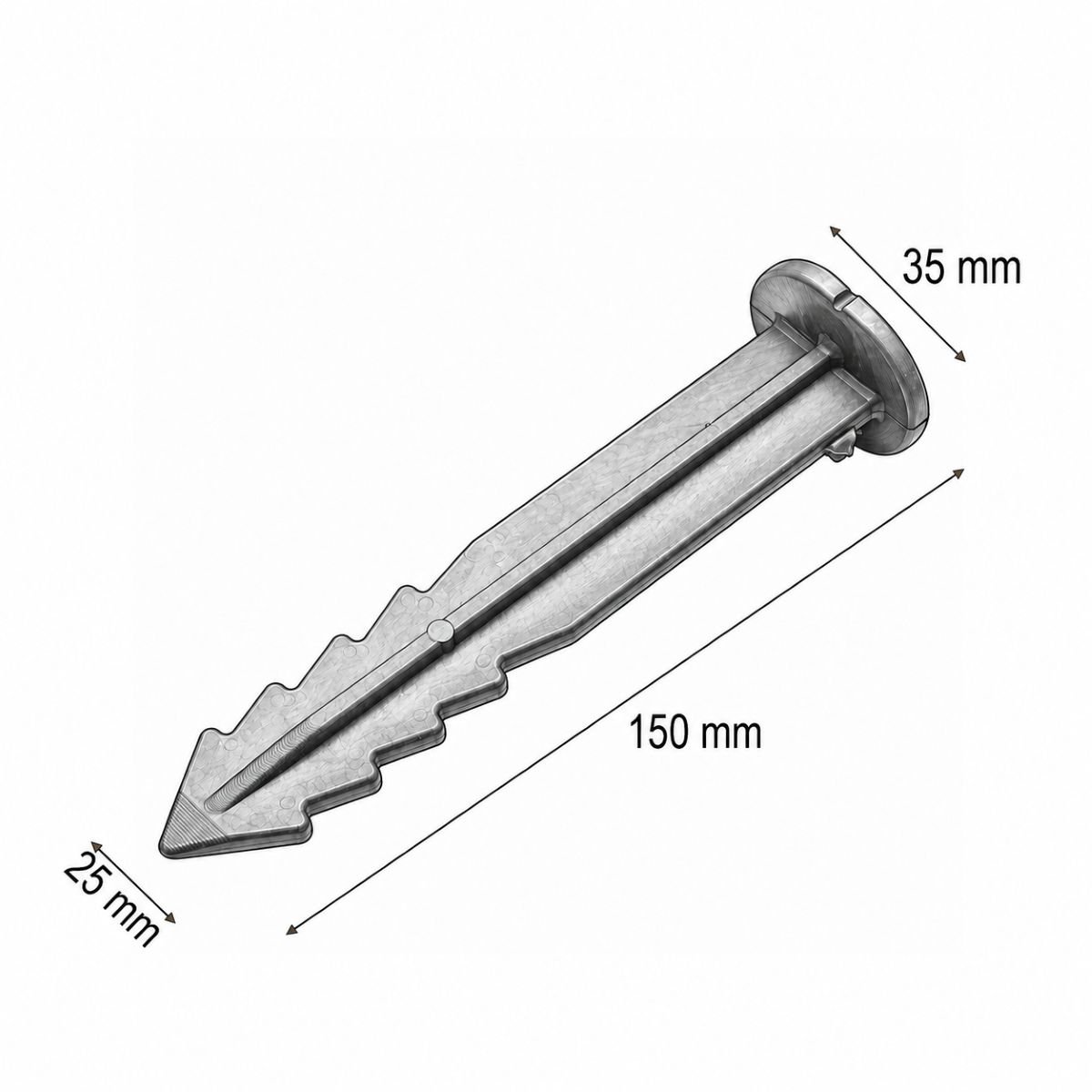 Set 50 cuie tarusi plastic negri 150mm tip harpon pentru fixare folie protectie Breckner Germany – imagine 7