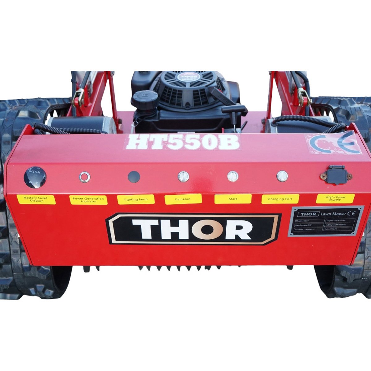 Robot de tuns iarba pe senile cu telecomanda, motor Loncin 9CP, 224cc, latime de taiere 550mm THOR – imagine 10