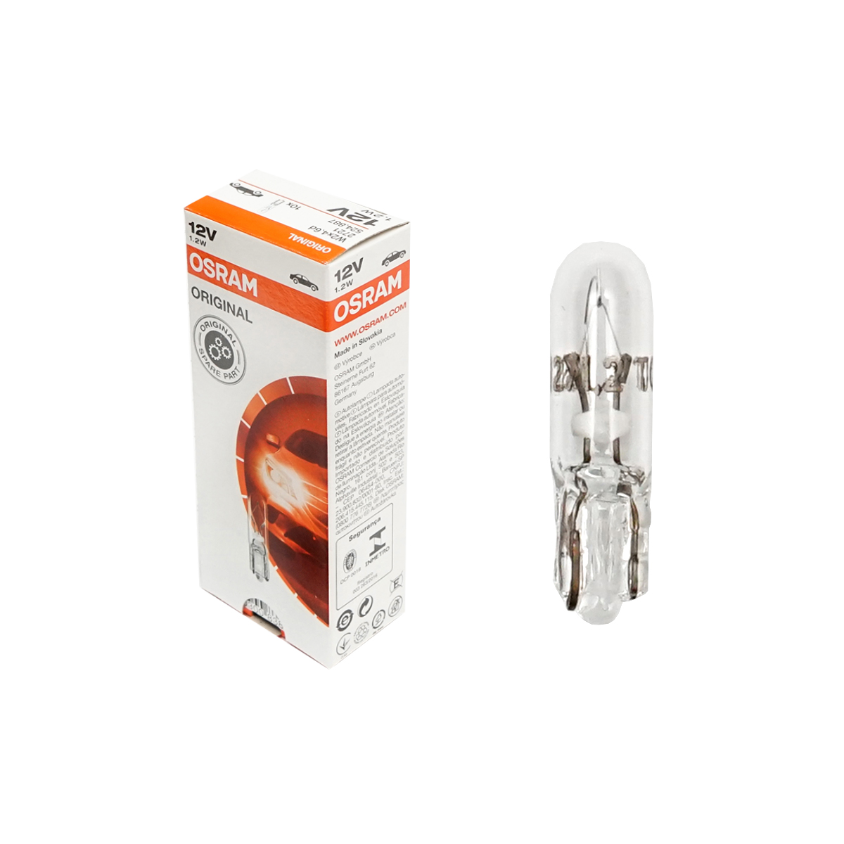 Bec 1.2W/12V W2x4.6D Osram