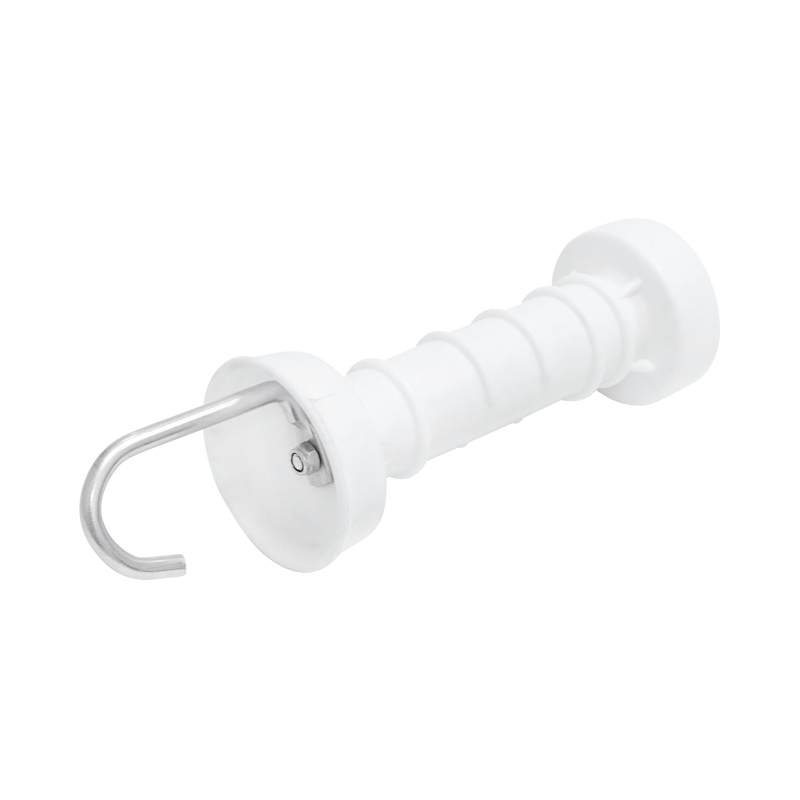 Maner poarta alb cu carlig si arc gard electric Breckner Germany 