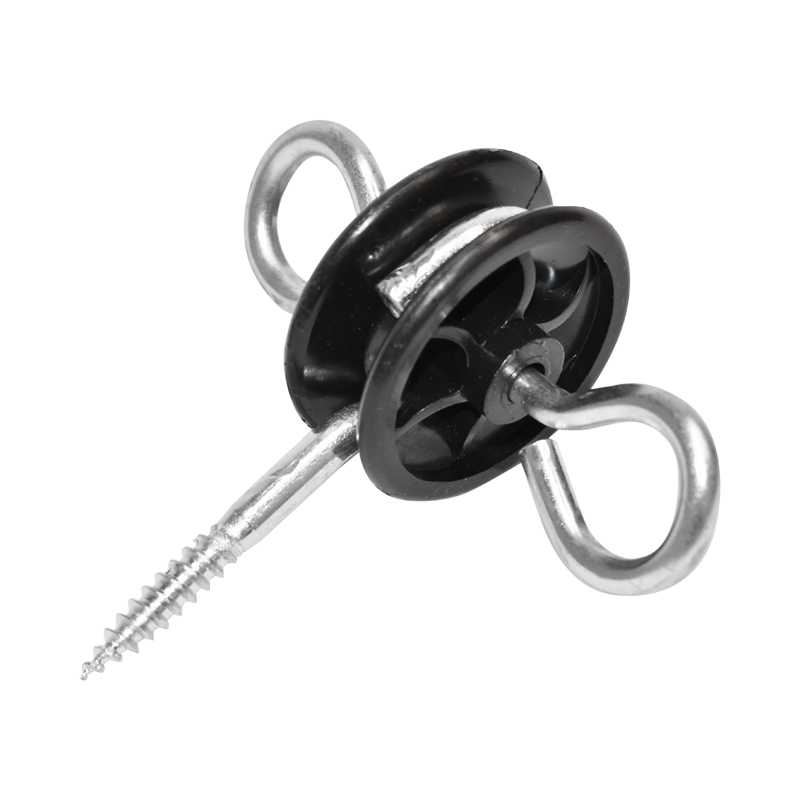 Izolator cu ancorare dubla 5.8mm 85x87mm gard electric Breckner Germany