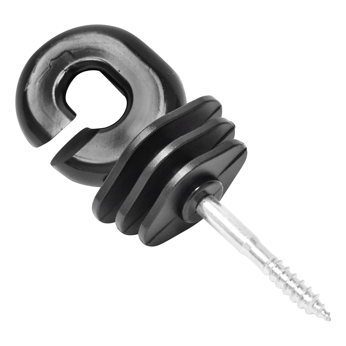 Izolator inelar negru 5.9mm 111x40mm gard electric Breckner Germany – imagine 2
