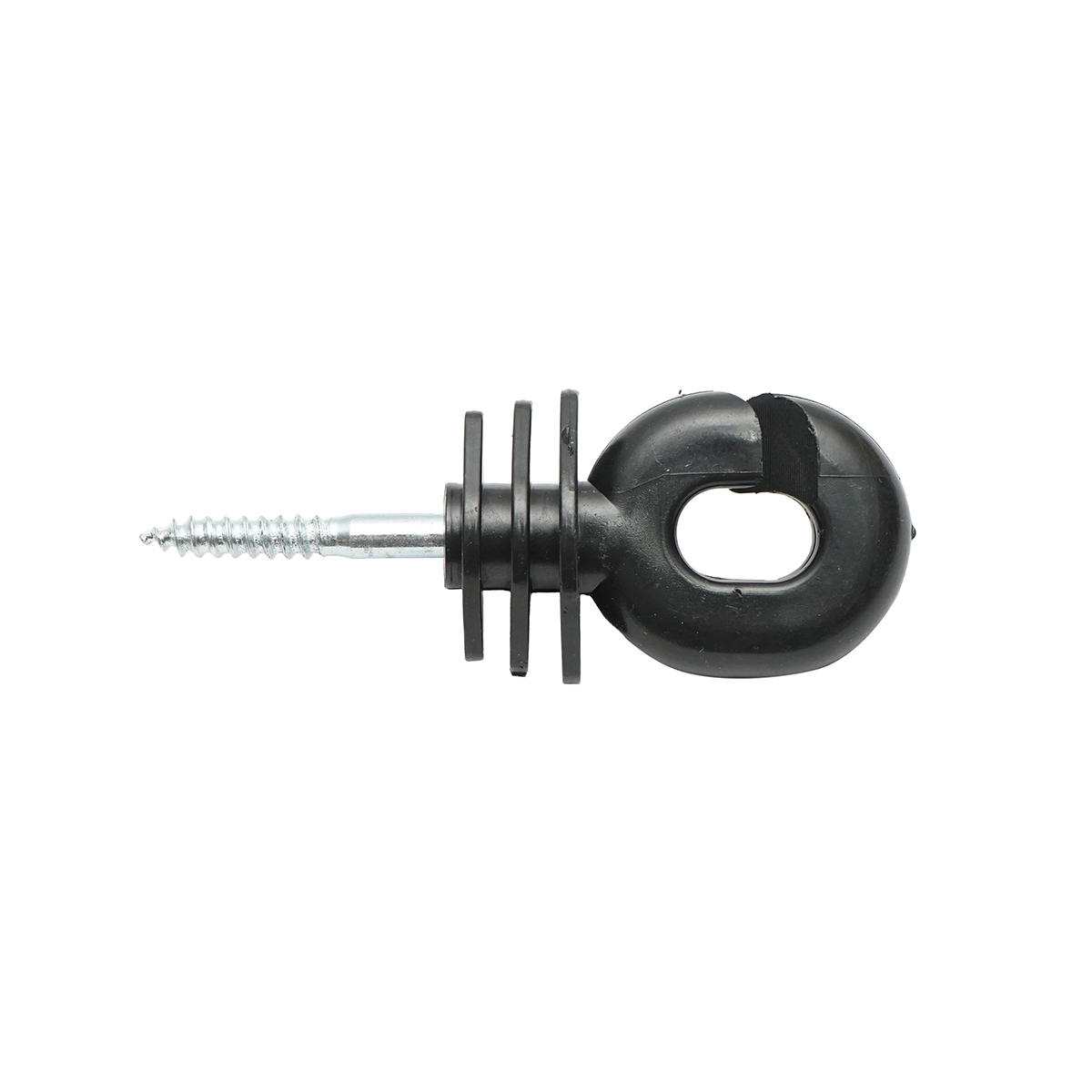 Izolator canelat negru 5.9mm, 100x40mm pentru fir gard electric Breckner Germany