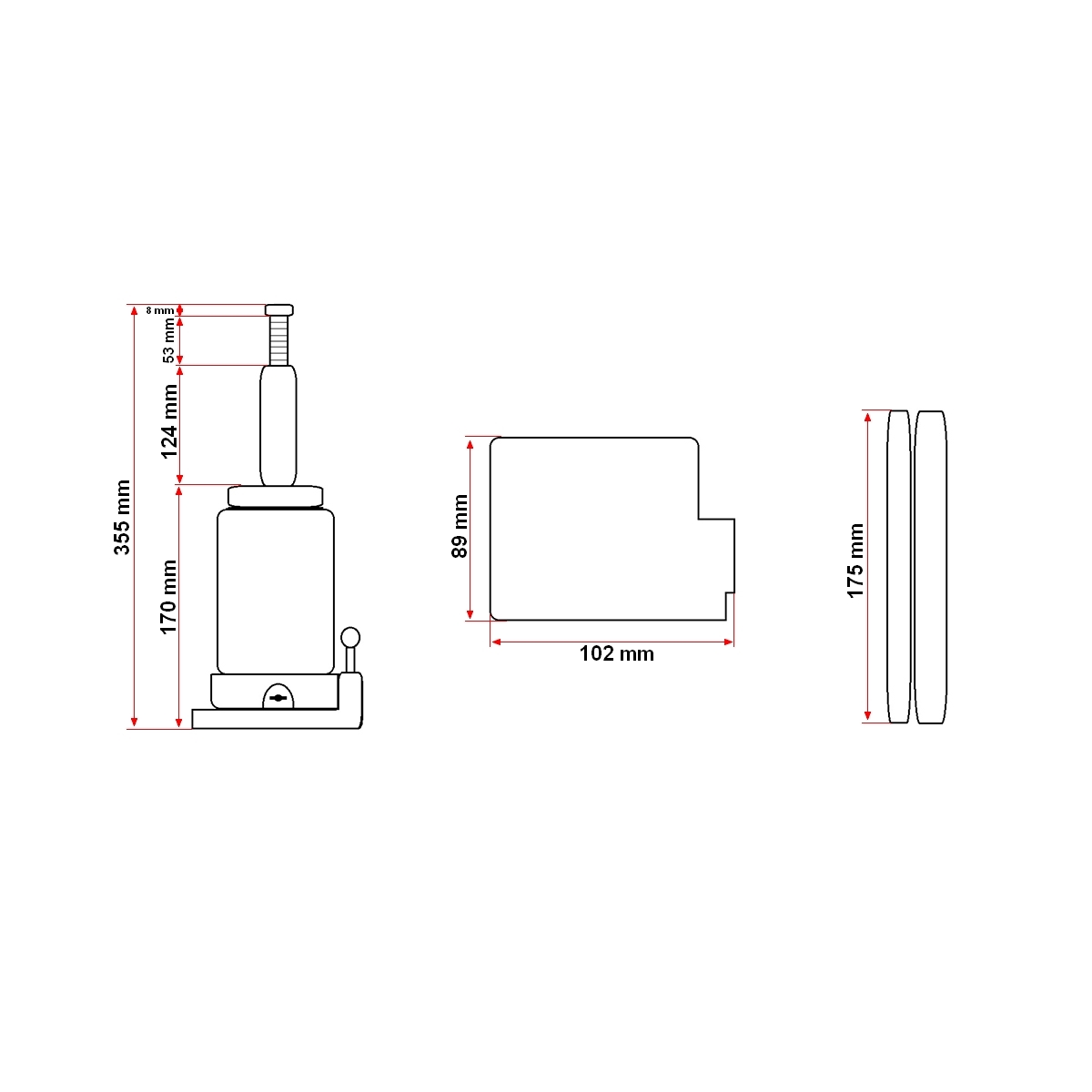 Cric hidraulic 4 tone 178 mm – imagine 8