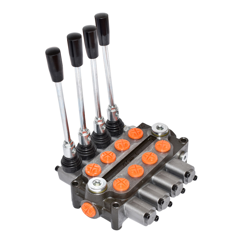 3856 - Distribuitor hidraulic 4 manete Breckner Germany Distribuitor hidraulic 4 manete Breckner Germany