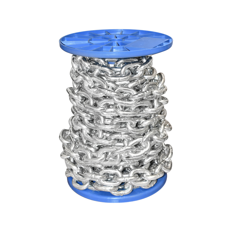 Lant electrogalvanizat DIN766 fi10 10m/rola tambur plastic