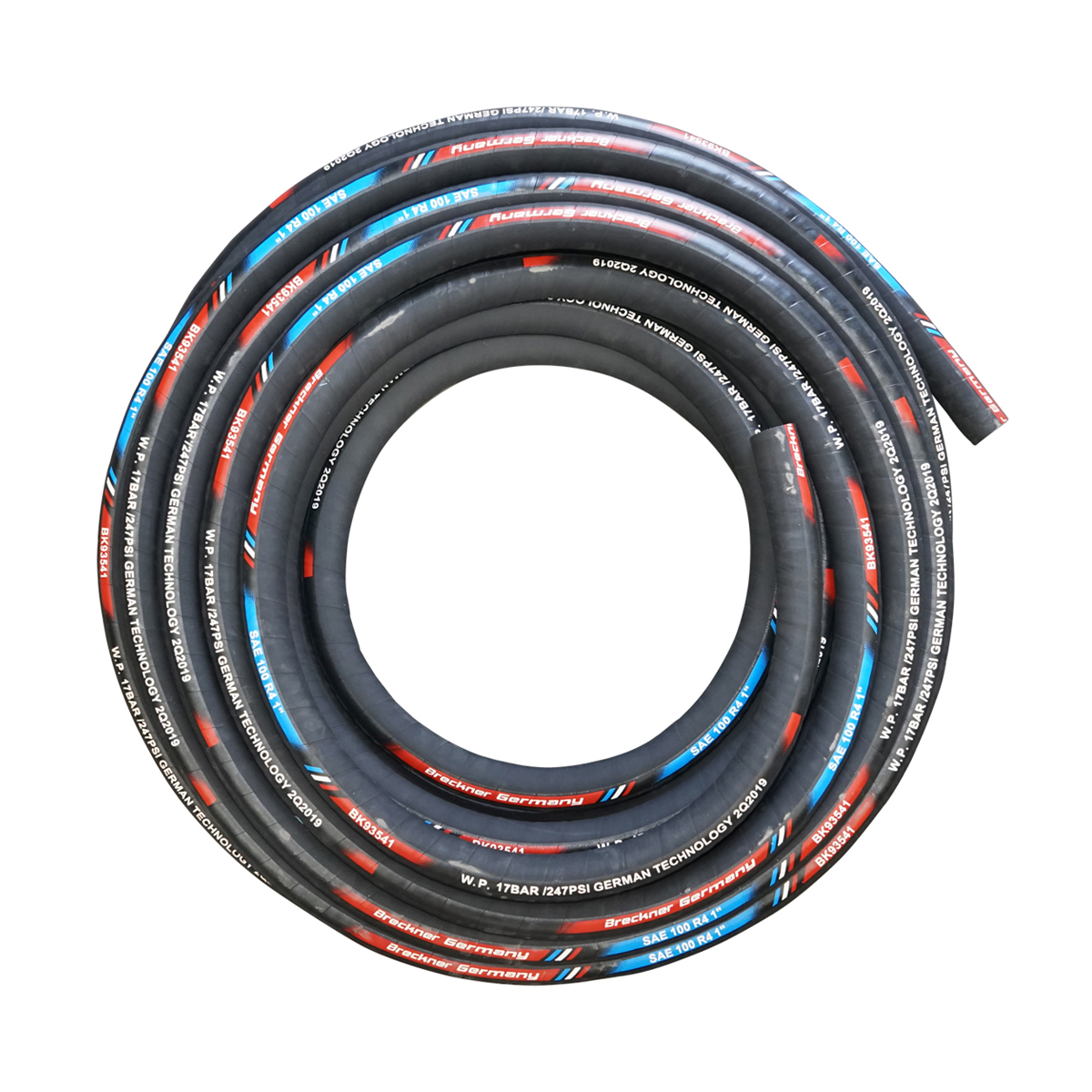 Rola furtun presiune hidraulic 25m cu dubla insertie textila DN25 (int. FI25 / ext. FI41)SAE 100 R4 1 – imagine 4