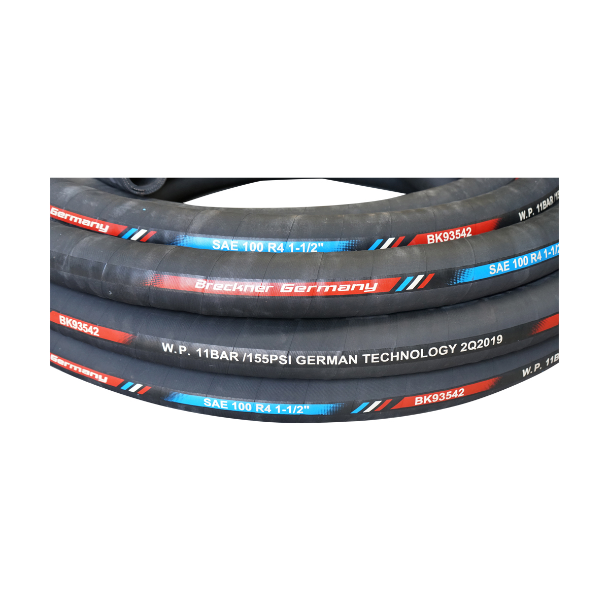 Rola furtun presiune hidraulic 25m cu dubla insertie textila DN38 (int. FI38/ext. FI55) SAE 100 R4 1-1/2 – imagine 4