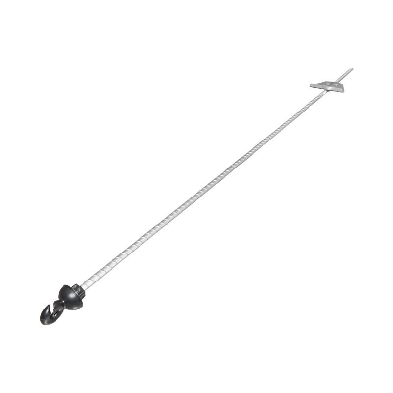 Stalp metalic 1080mm cu izolator 59x33mm pentru gard electric Breckner Germany – imagine 3