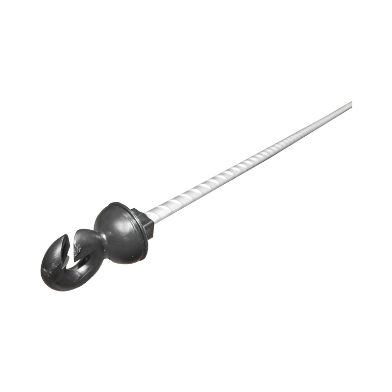 Stalp metalic 1080mm cu izolator 59x33mm pentru gard electric Breckner Germany – imagine 4