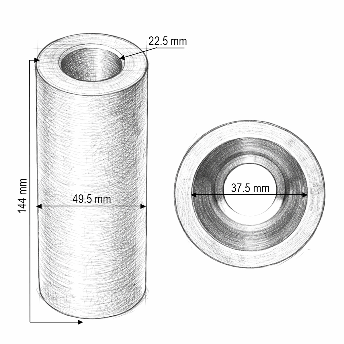 Bucsa de sudura pentru tepusa 22.5/37.5x49.5x144mm – imagine 5