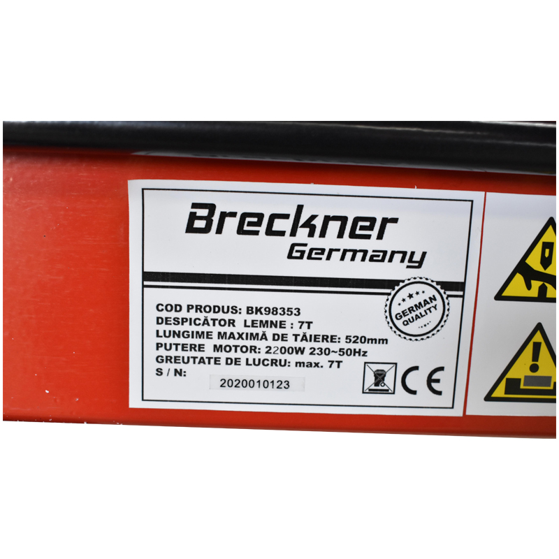 Despicator lemne orizontal 7T 230V 2kW cu suport inaltime si protectie Breckner Germany – imagine 11