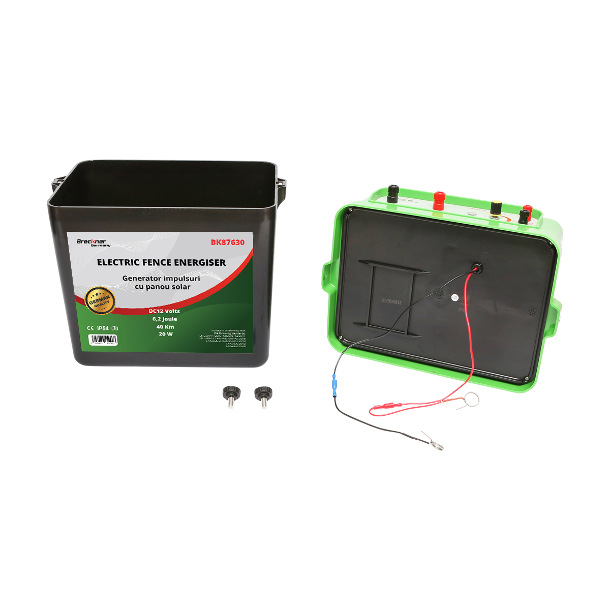 Aparat generator impulsuri 12V 6.2 Joule 40km cu panou solar 20W gard electric Breckner Germany – imagine 7