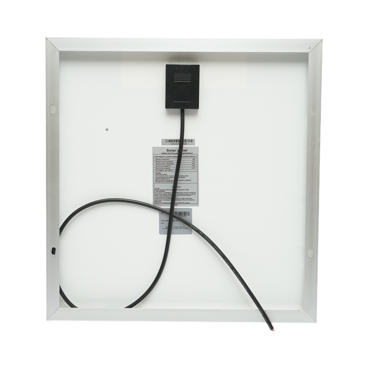 Panou solar 30W fotovoltaic monocristalin 420x405x25mm Breckner Germany – imagine 3