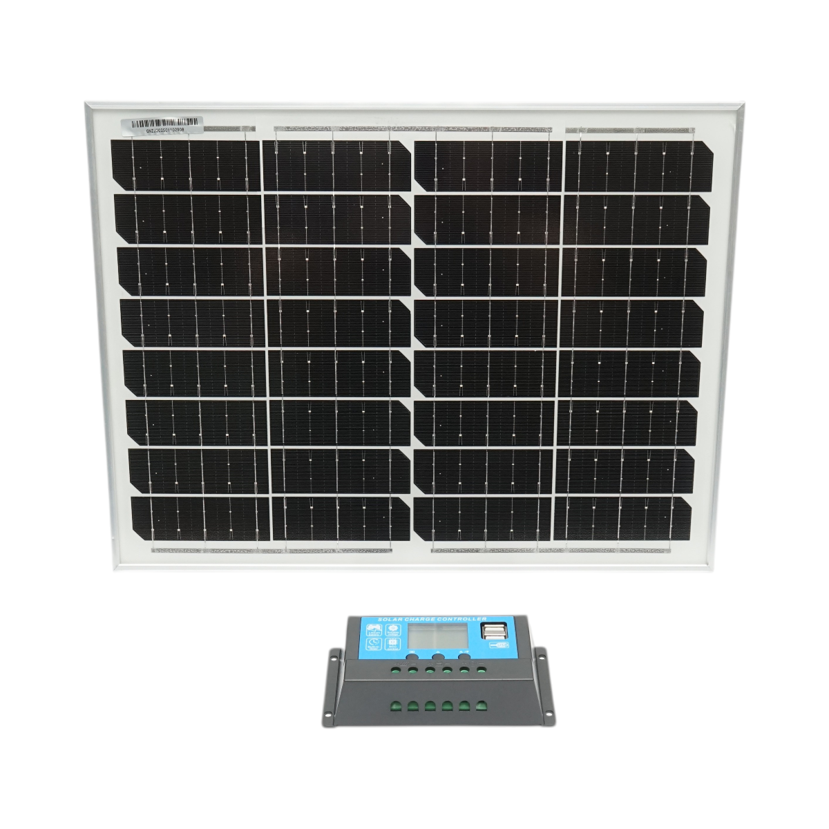 Panou solar 20W monocristalin 400x300x17mm cu regulator tensiune 10A, 12/24V Breckner Germany