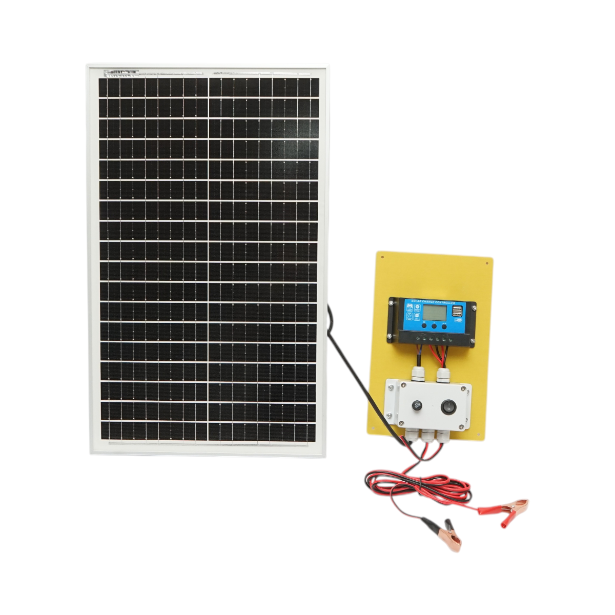 Panou solar 30W fotovoltaic monocristalin 560x345x25mm cu regulator 12-24V/10Ah, 2x USB si cablu 2m pentru baterie Breckner Germany