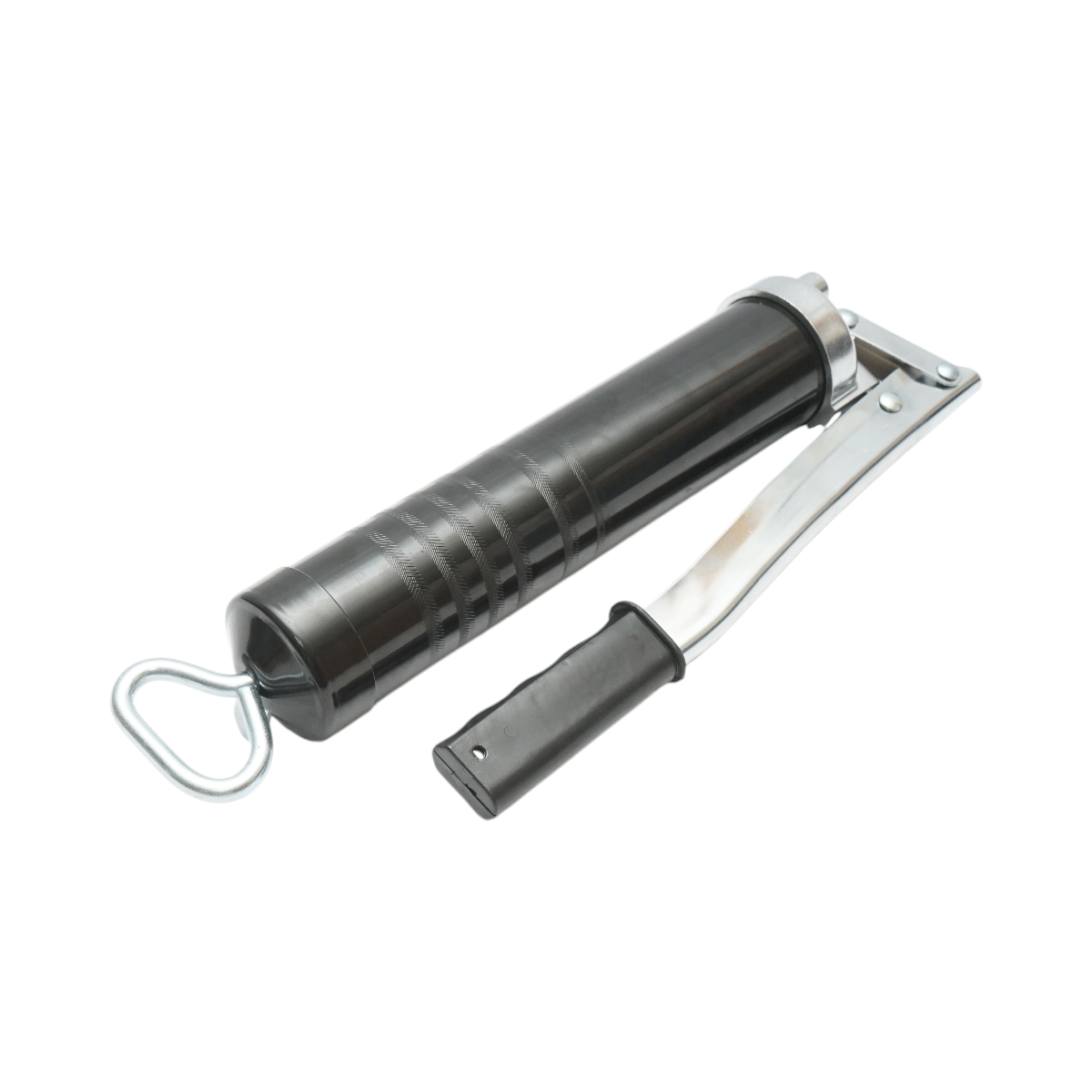 Pistol pentru gresat cu maner iesire orizontala si tub vaselina albastra 400g – imagine 4
