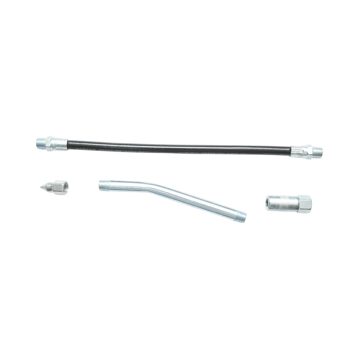Pistol pentru gresat cu maner iesire orizontala si tub vaselina albastra 400g – imagine 9