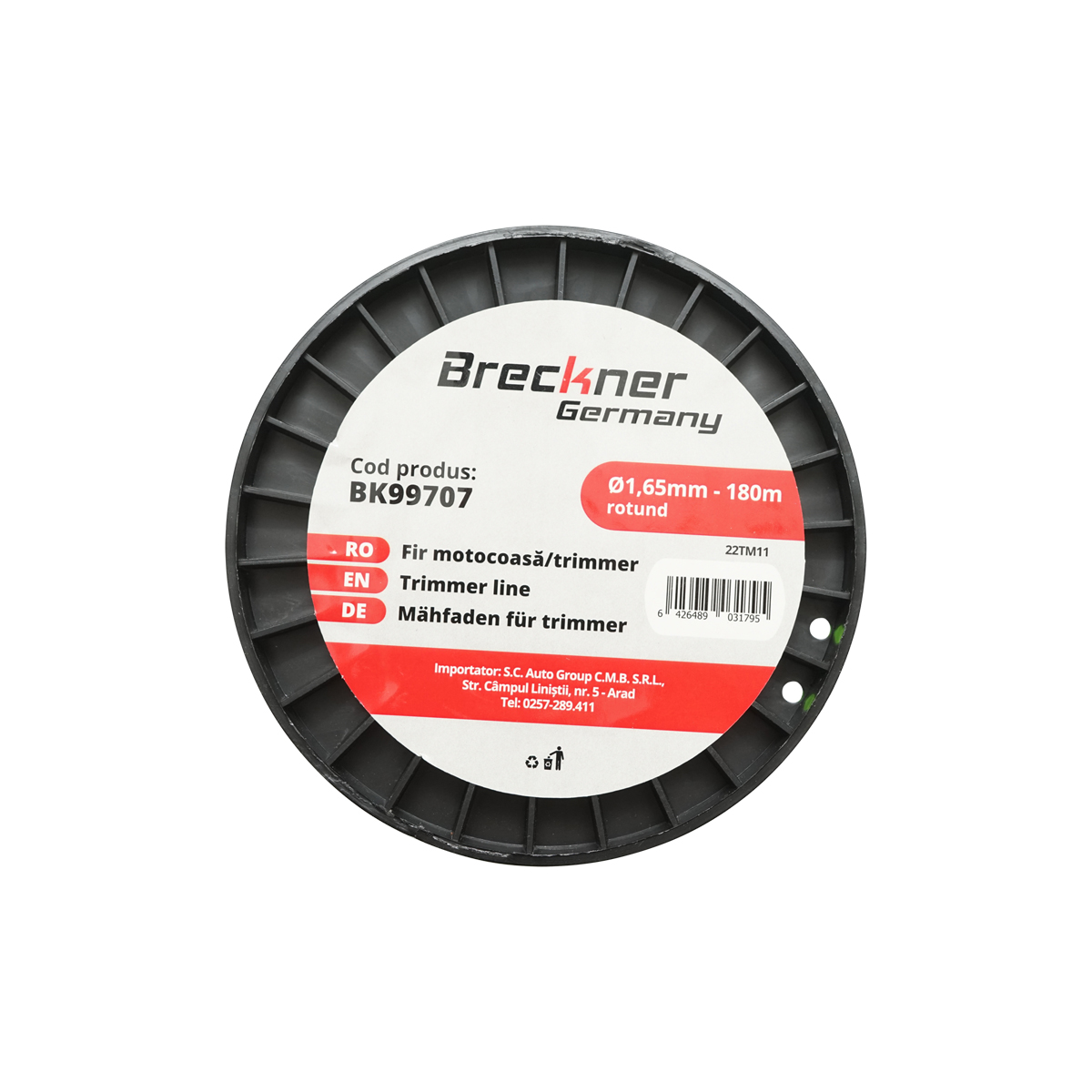 Fir rotund pentru motocoasa, 1,65 mm x 180m Breckner Germany – imagine 2