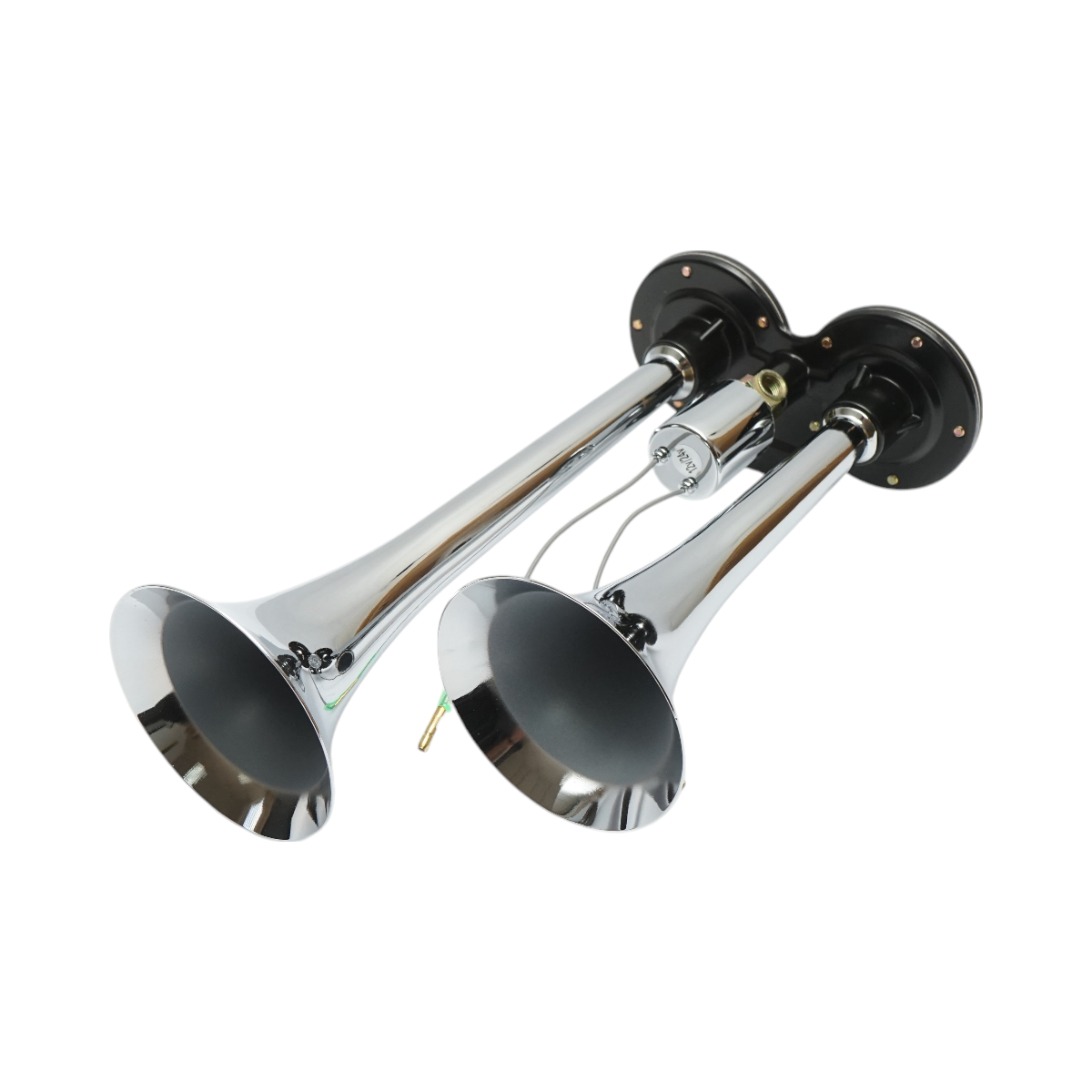 586 - Claxon 2 trompete 12/24V pentru compresor aer Claxon 2 trompete 12/24V pentru compresor aer