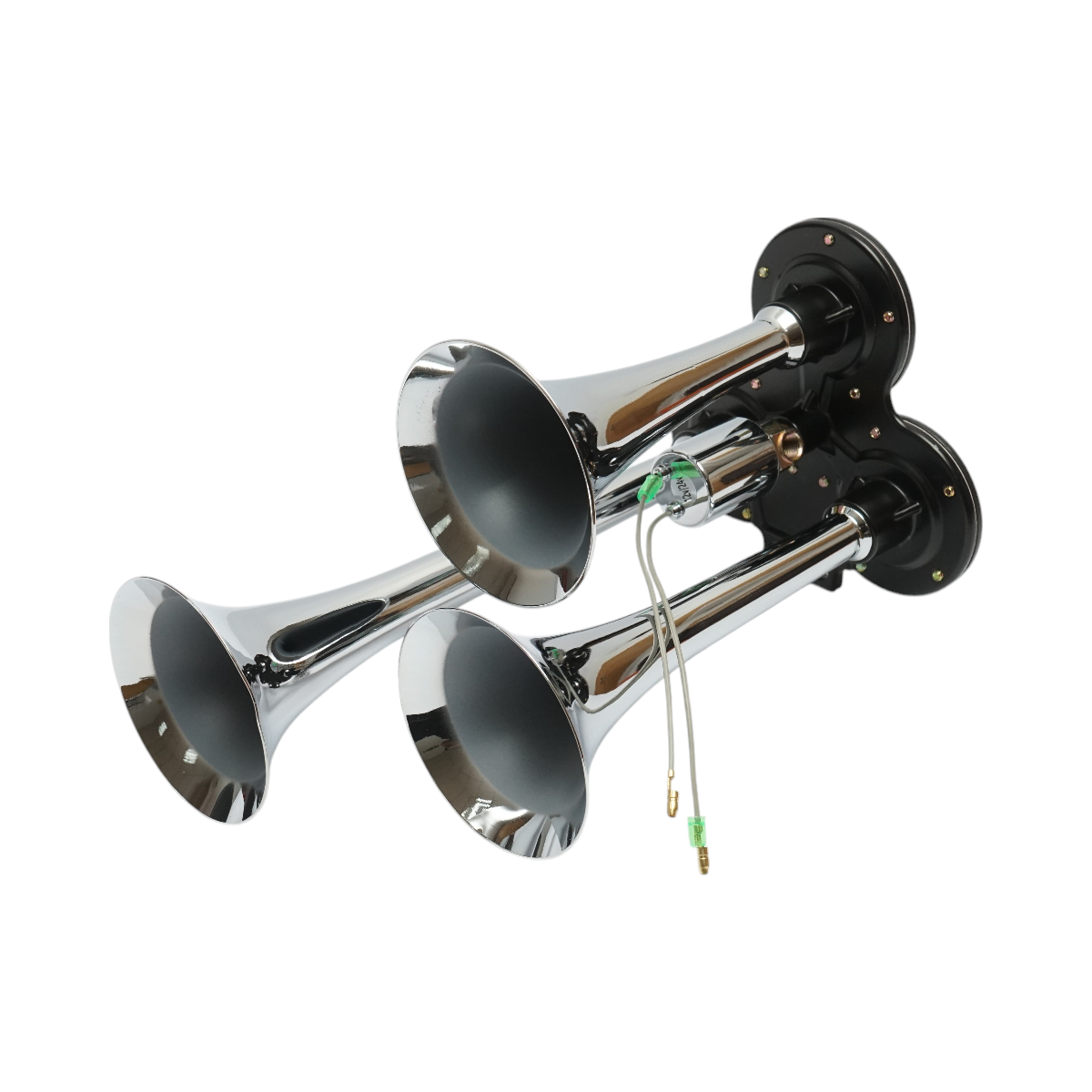 587 - Claxon 3 trompete pentru compresor aer 12/24V Claxon 3 trompete pentru compresor aer 12/24V
