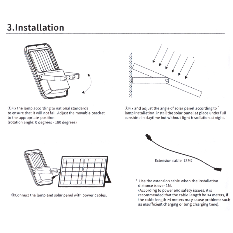 Proiector LED 150W cu panou solar monocristalin 25W, telecomanda si acumulator inclus Breckner Germany – imagine 9