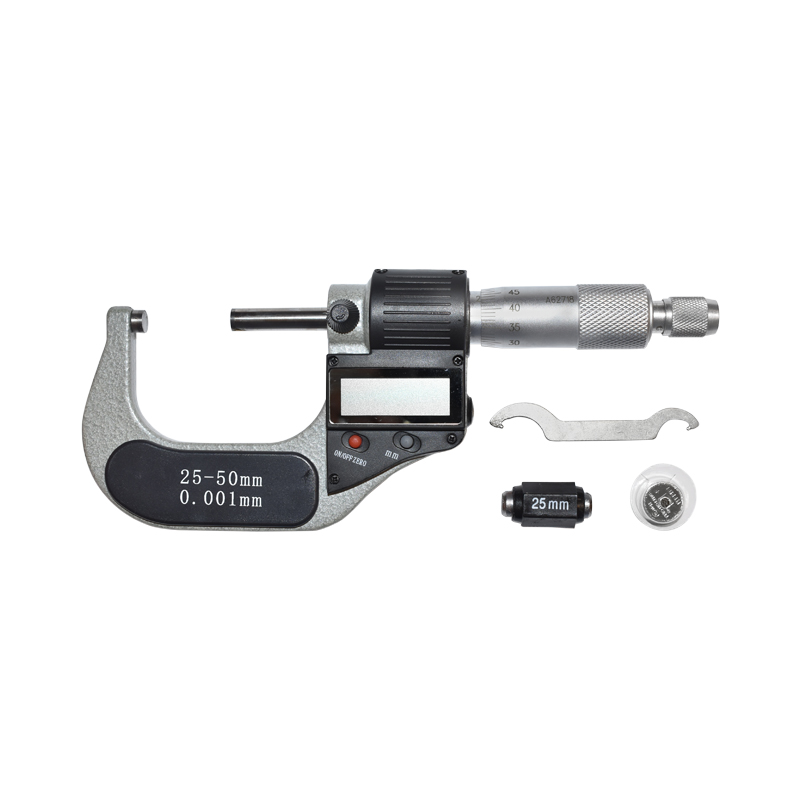 Micrometru de exterior cu afisaj digital si cadru emailat, metric 25-50mm