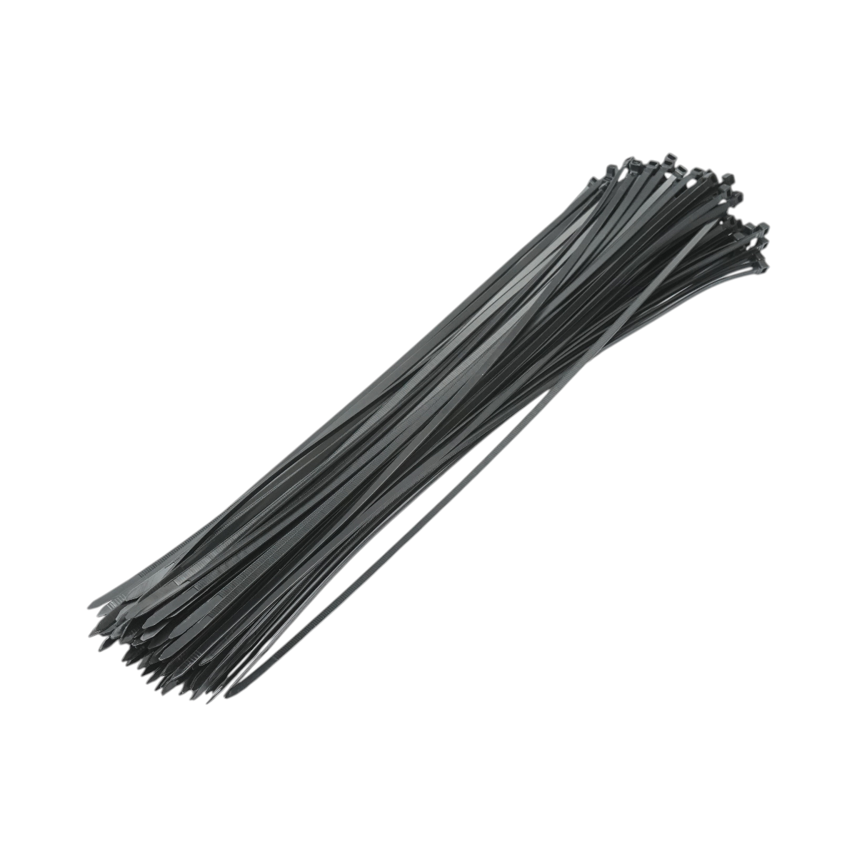Faseta colier plastic negru 4.8x430mm 100 buc/set Longroad