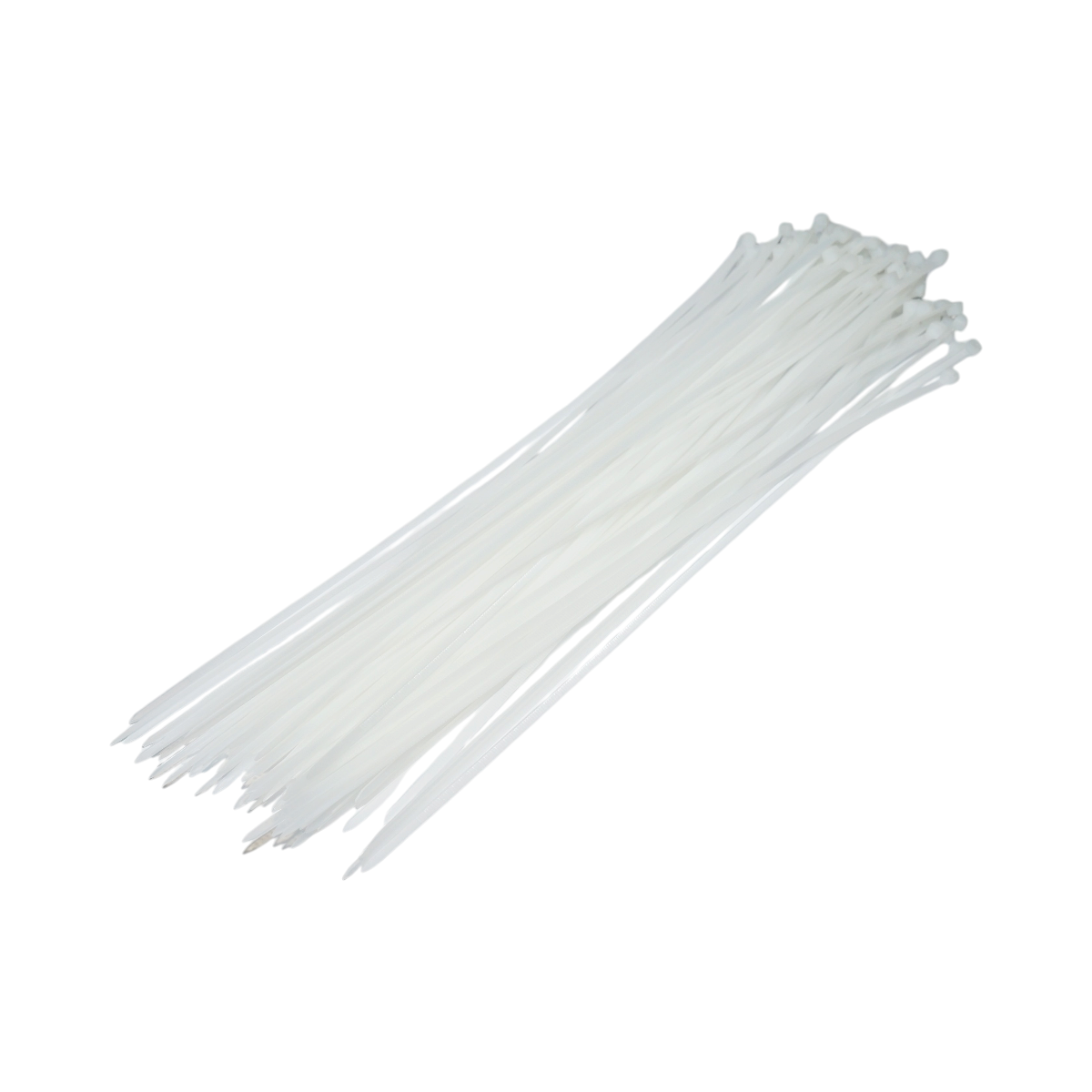 Faseta colier plastic alb 3.6x360mm 100 buc/set Longroad