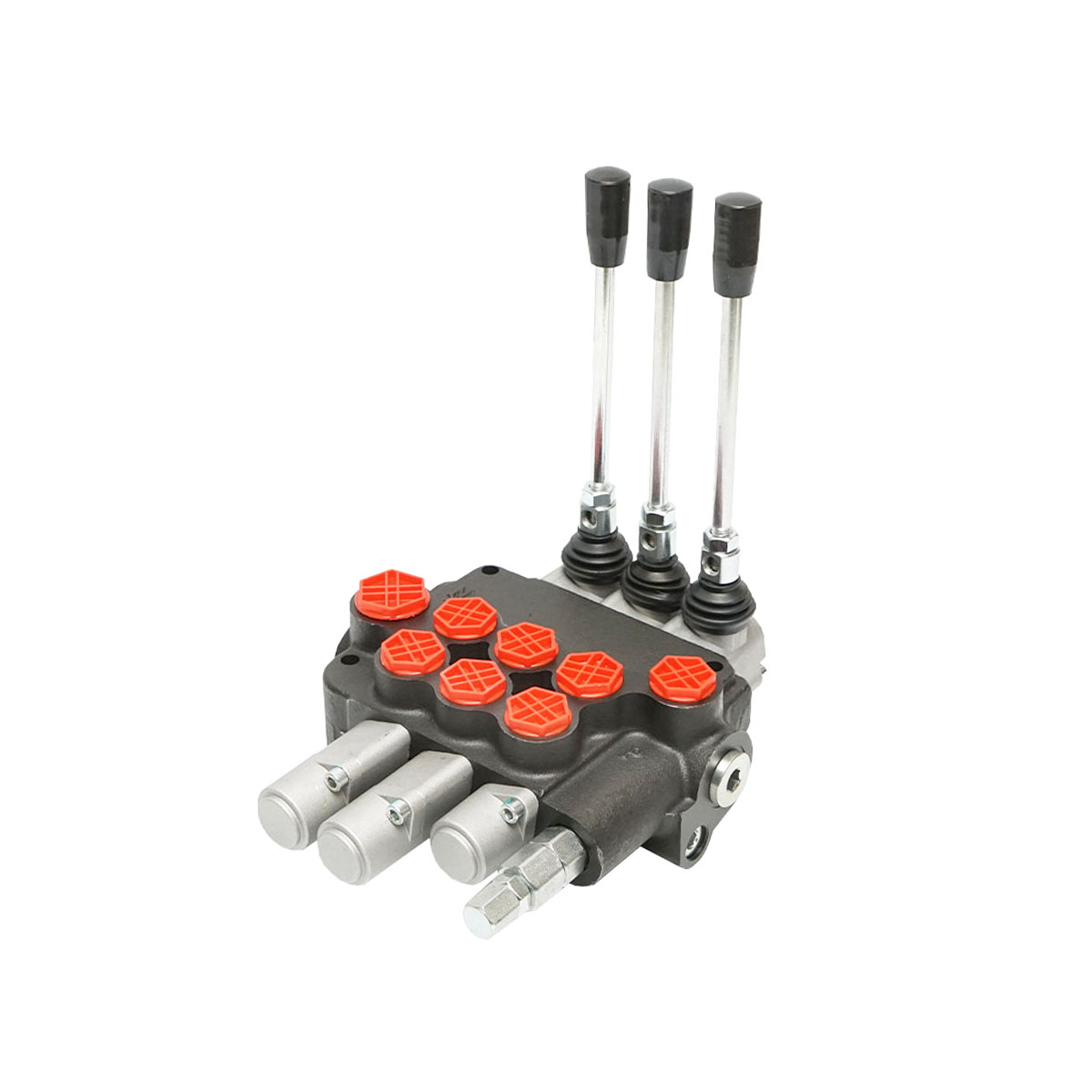 Distribuitor hidraulic cu 3 manete 2 flotante 80L/min.