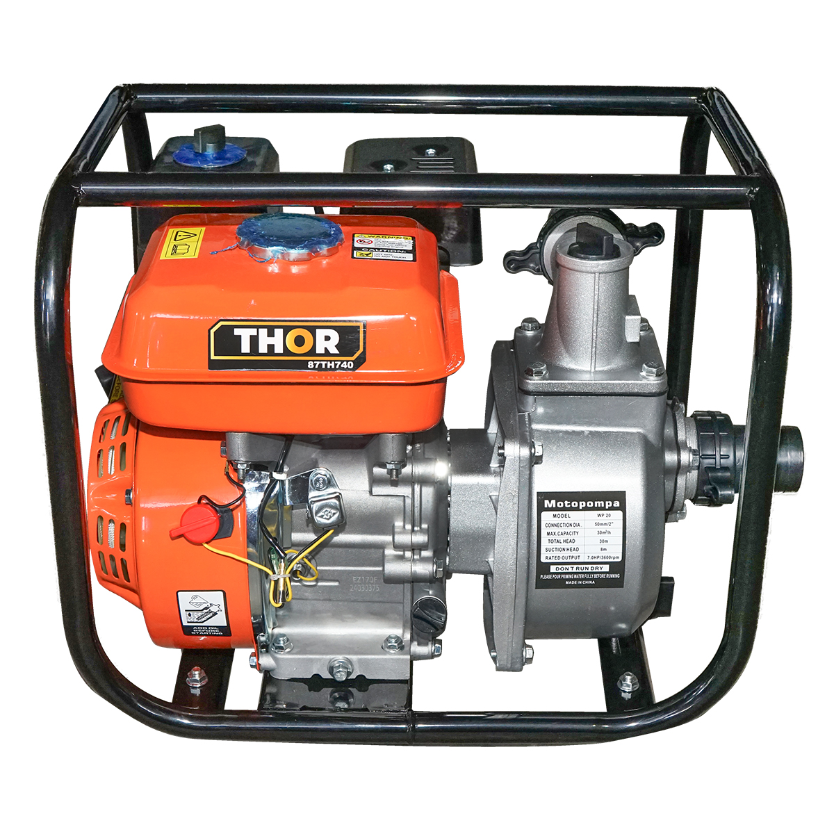 Motopompa WP20 motor 7.5 CP benzina, 2 toli, debit maxim 30 m3/h Thor