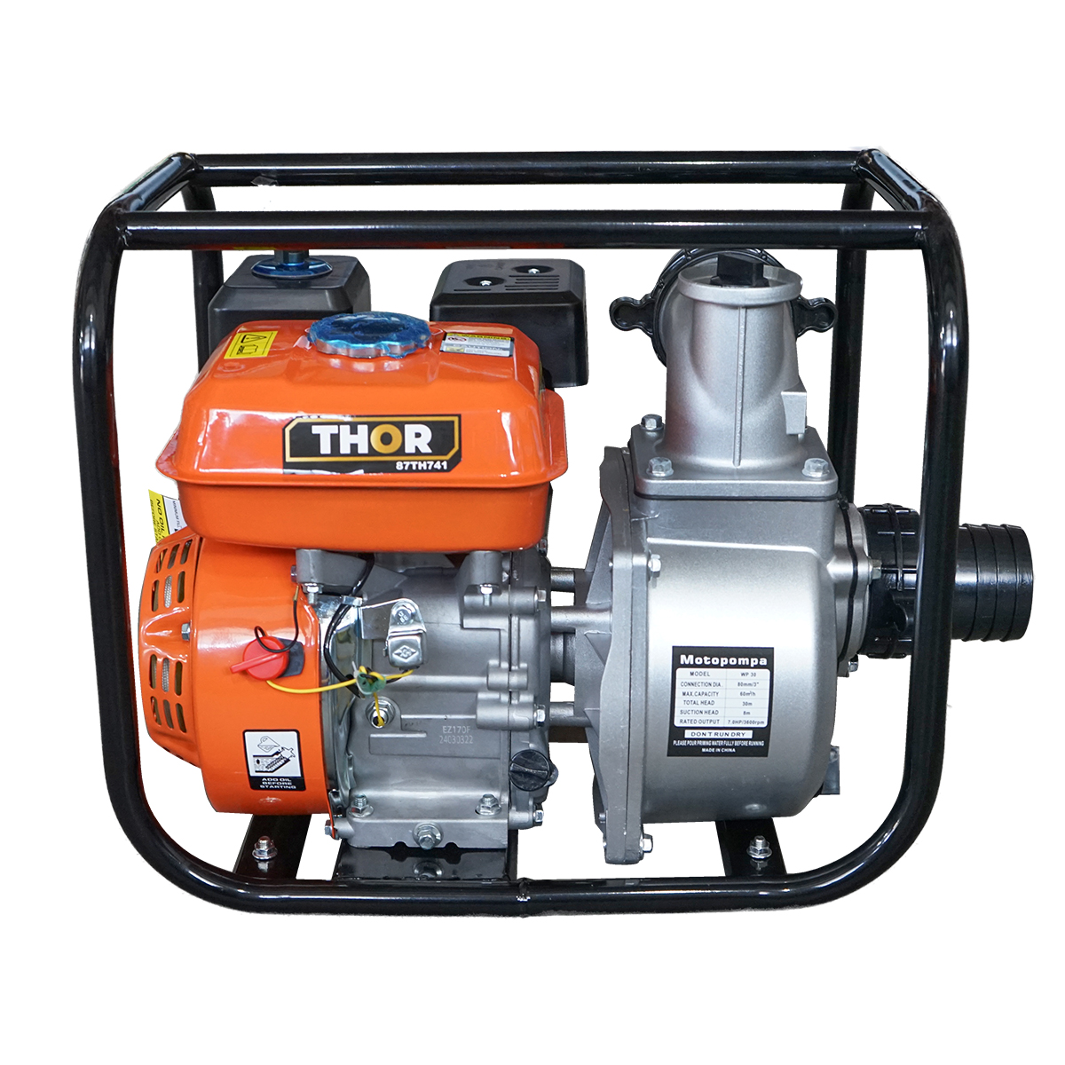 Motopompa WP30 motor 7.5 CP, 3 toli, debit maxim 60m3/h THOR